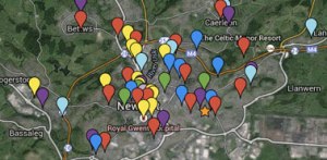 The map for finding a church